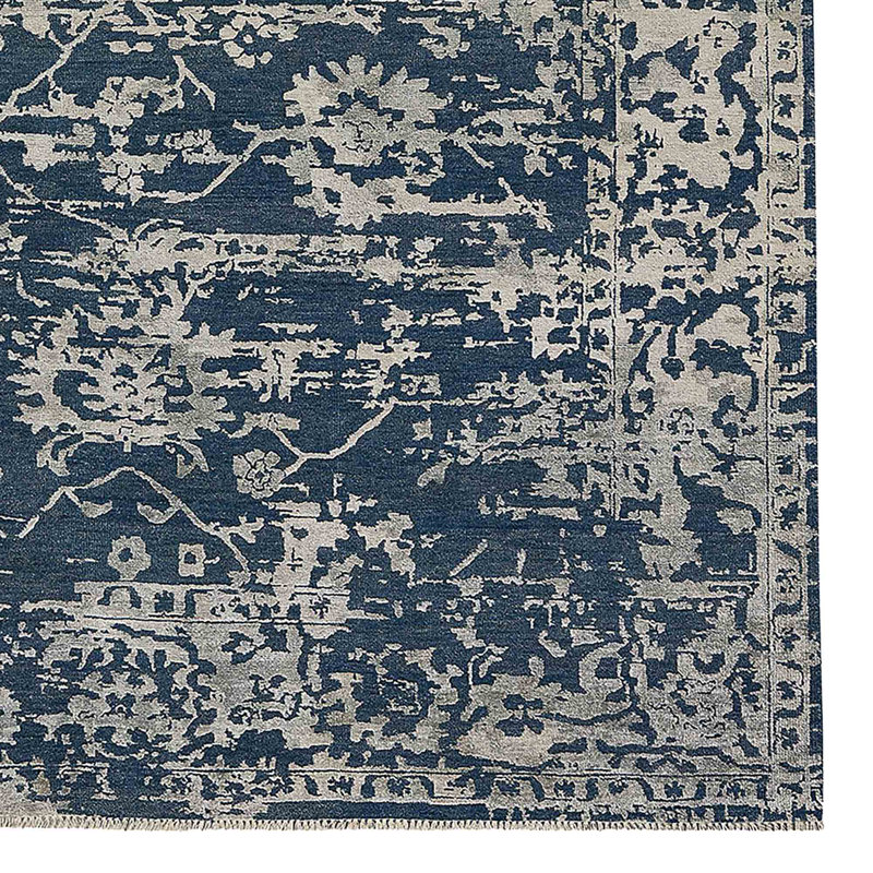Jain Oriental Area Rug in Blue, Rectangle 3'6" x 5'6"