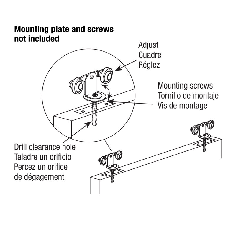 Rouleau avant de porte d'armoire Prime-Line