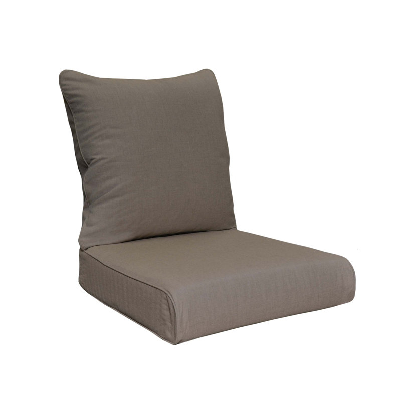 Sunbrella® Premium Outdoor Deep Seating Cushion, Cast Shale Sunbrella® Plainweave