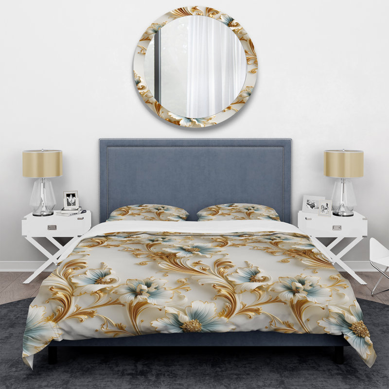 Literie à motif victorien rétro, Housse de couette pour très grand lit et 2 très
