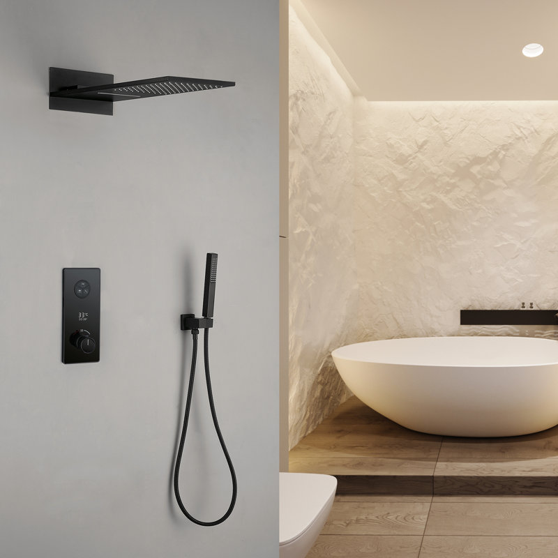 Système de douche thermostatique complet avec valve brute