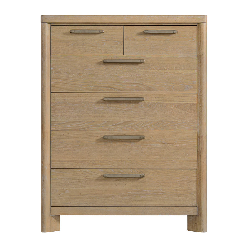 Commode 6 tiroirs brun clair