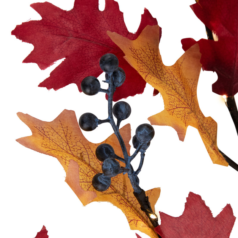 Faux Cranberry/Leaf Branch