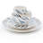Gibson Home 16 Piece Round Porcelain Dinnerware Set in Blue
