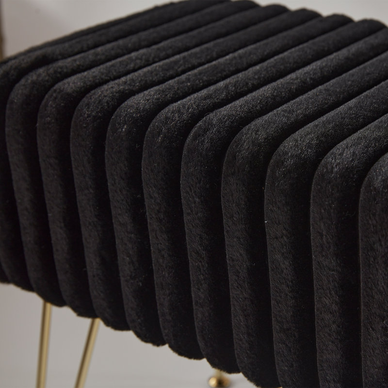 Tabouret de coiffeuse Modern, Noir