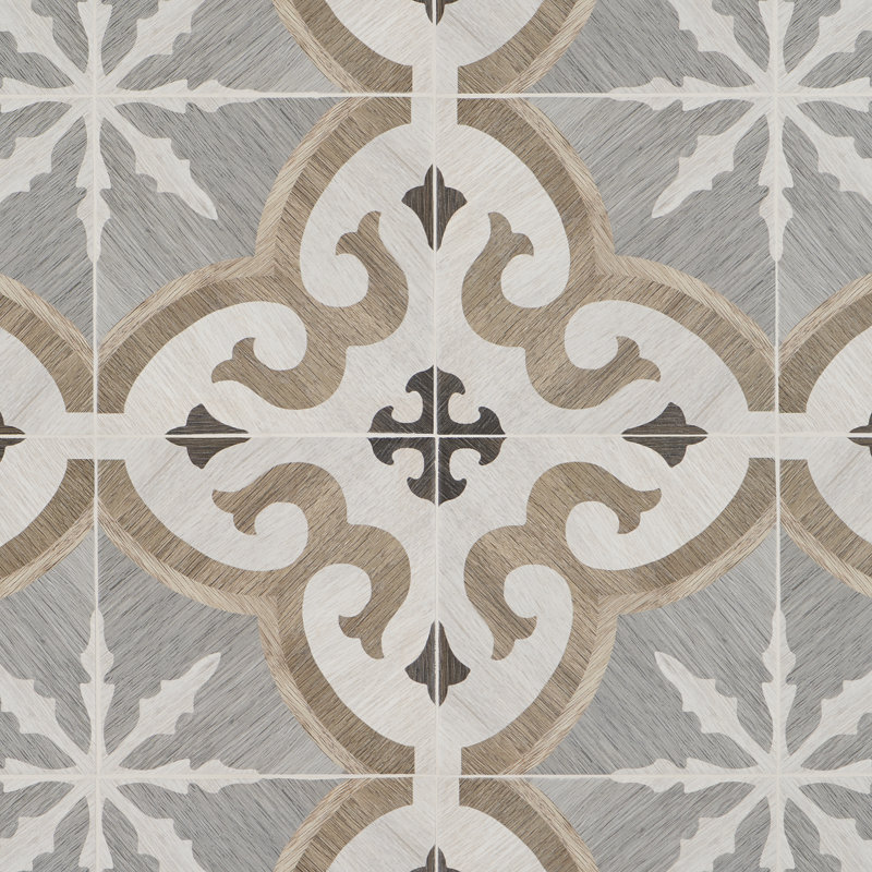 Beverly 8" x 8" Porcelain Patterned Wall & Floor Tile (12.91 sq. ft./ Case), Oak