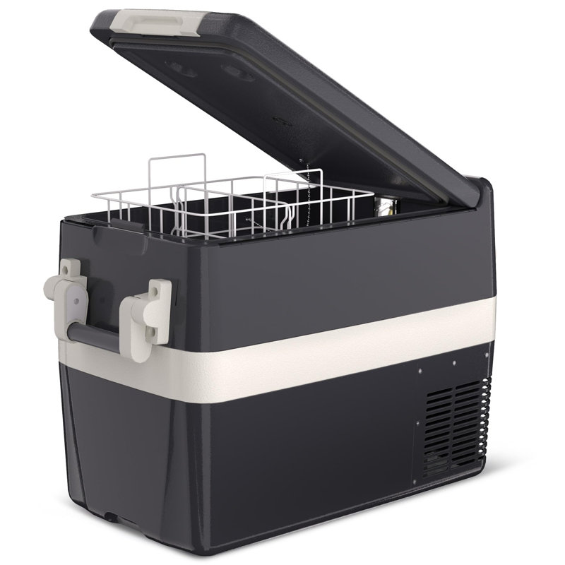 Réfrigérateur de voiture portatif 42QT (40L) - 12V / 24V AC / DC - Mini réfrigérateur électrique à compresseur pour camion, véhicule récréatif, camping-car, VUS, camping, voyages en voiture - Panier amovible