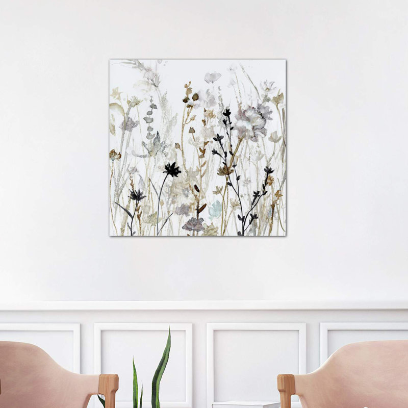 Wildflower Mist II - Print on Canvas, 30.48 cm H x 30.48 cm W, Wrapped Canvas