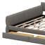 Lit tapissier moderne avec connectivité USB et tiroirs de rangement intégrés-221117049