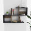 Tablette murale moderne, anthracite et noyer, 38,3 po x 23,5 po x 7,8 po | 100% panneau de particules enduit de mélamine, épaisseur: 0,7 pouce | Conception polyvalente avec de nombreuses tablettes, parfaite pour l'organisation à la maison ou au bureau-576916634