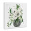 Toile ronde avec anémones blanches, design par Lucille Price-472821446