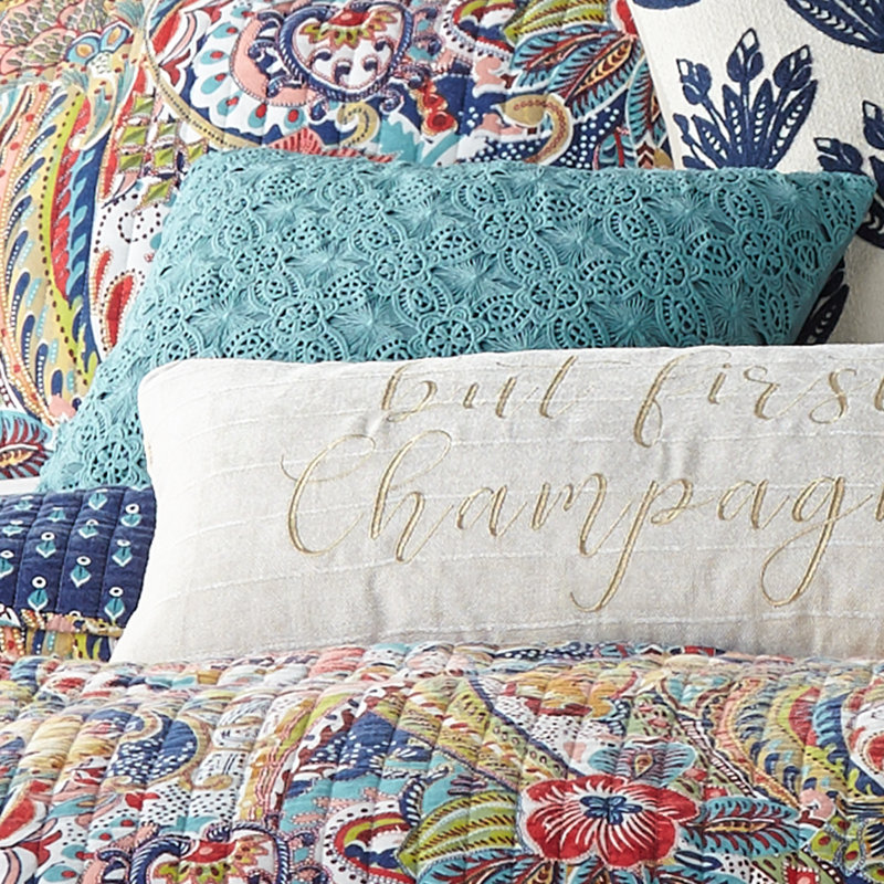 Nanette Lace Overlay Pillow