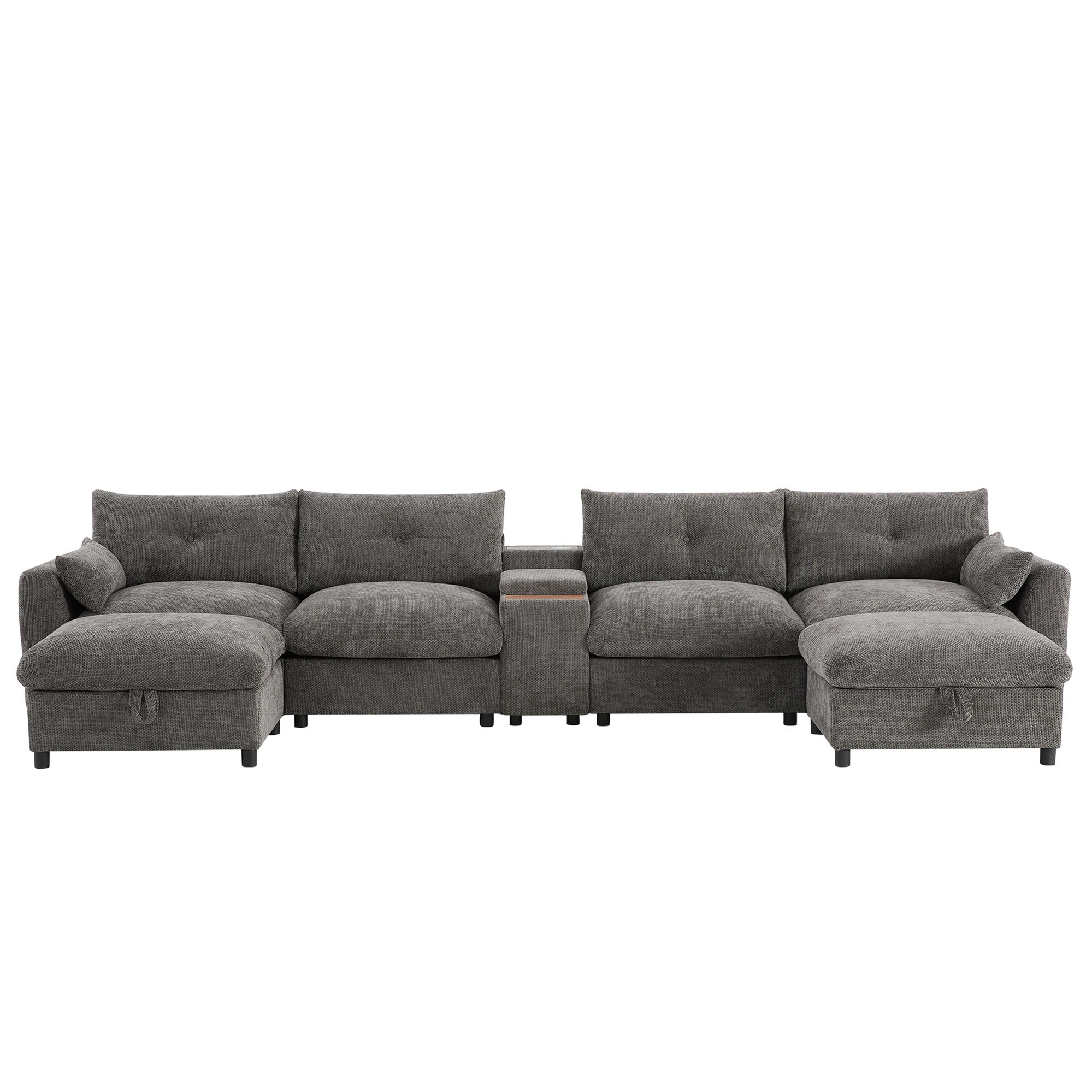 Latitude Run® 142'' Modular Sectional Sofa With Movable Storage Ottoman ...