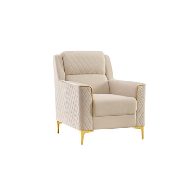 Chaise d'appoint moderne avec structure en bouleau massif et ressorts ensachés
