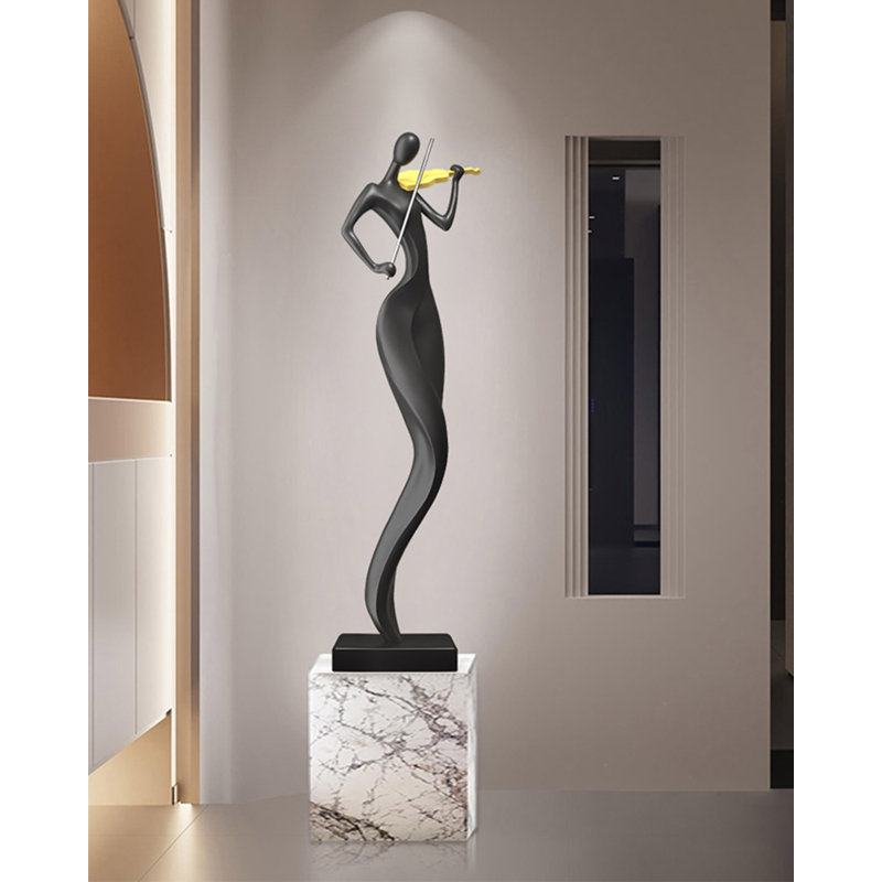 Ornement figurine d'art abstrait italien en résine