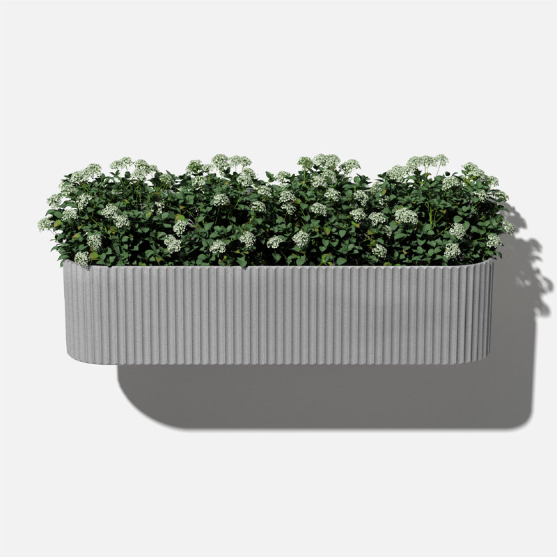 Veradek Demi Series Railing Planter 36" Planter, 1, Gray