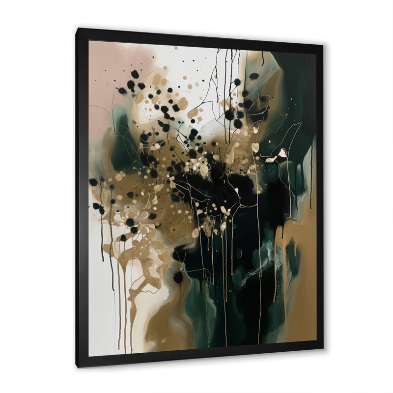 Art mural abstrait sur toile, impression abstraite moderne noire - réalités abstraites noires, Cadre photo noir