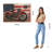 Motorcycle Handed Painted Iron Wall sculpture on Wooden Wall Art