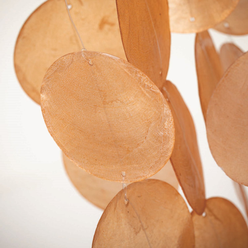 Marigold Capiz Shell Handcrafted Wind Chime for Outdoor Decor