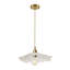 Mid-century Farmhouse Lotus Flower Glass Pendant Light