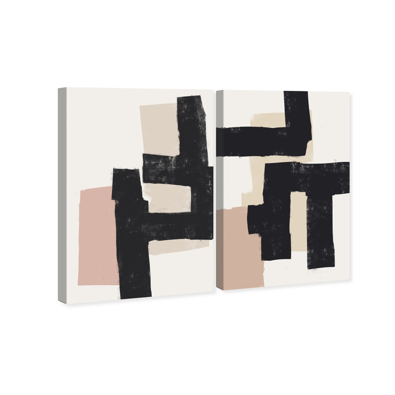 Nowhere Set Abstract Canvas Print by Oliver Gal, Black Frame, 10 x 15, 36"H x 54"W, Gallery Wrapped