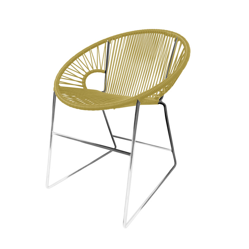 Chaise de patio Puerto, Caramel / chrome