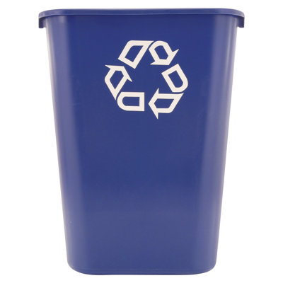Plastic Open Recycling Bin - 1.06 Gallons
