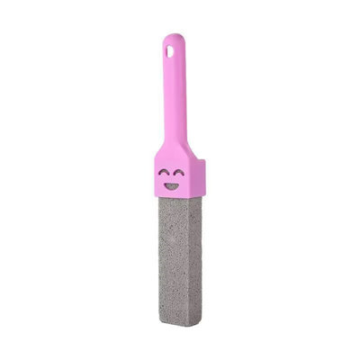 Brosse de nettoyage de toilette en pierre ponce extra longue, pour enlever l'anneau de cuvette de toilette, couleur A