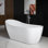 Baignoire de trempage autoportante en acrylique avec drain réversible 67 po. X 28 po.