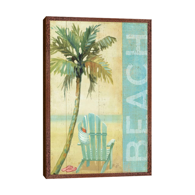 'Ocean Beach I' by Daphne Brissonnet Graphic Art Print on Wrapped Canvas, 66.04 cm H x 45.72 cm W