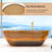 Marfa 69'' x 30'' Runway Semi Transparent Resin Freestanding Soaking Bathtub-102880170