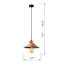 Luminaire suspendu simple en métal à hauteur réglable avec base en bois-1875567265