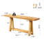 Table basse de style naturel, table d'entrée en bois, console élégante
