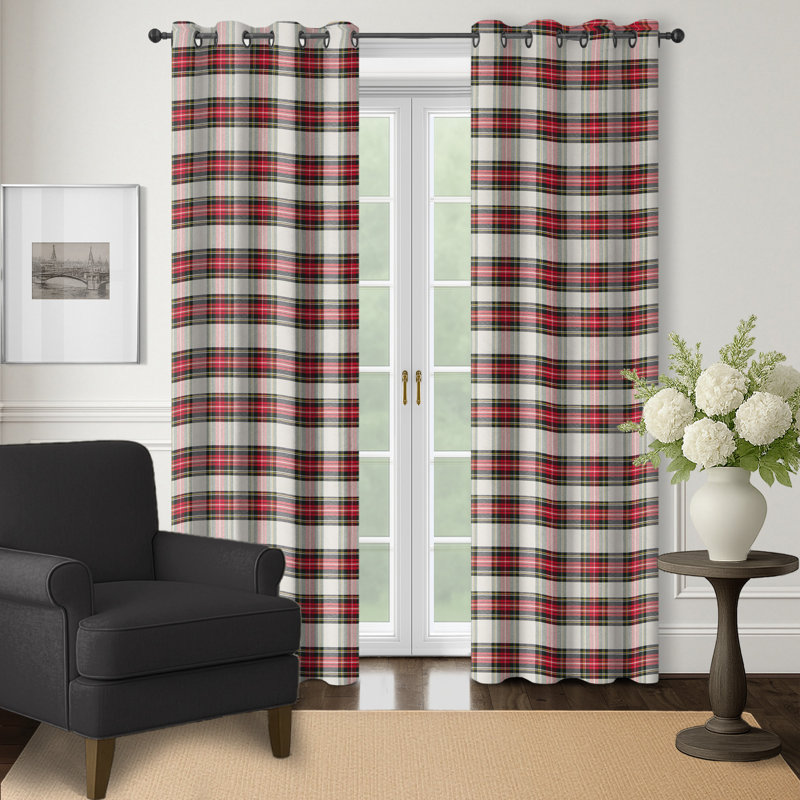 Ensemble de 2 panneaux de rideaux à œillets en coton Windsor - 50 x 96, 96