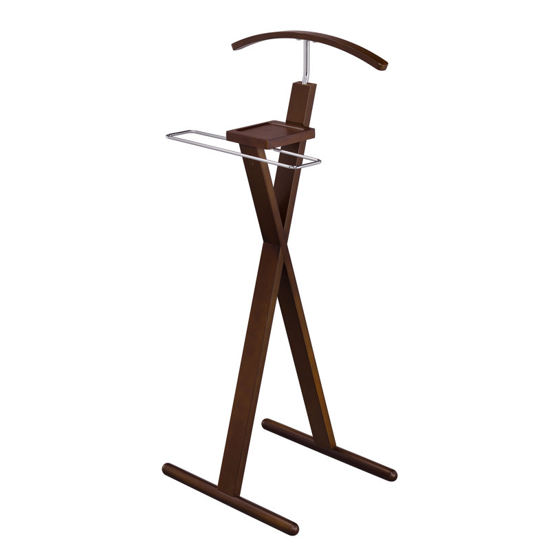 Fam Freestanding Valet Stand, Dark Walnut
