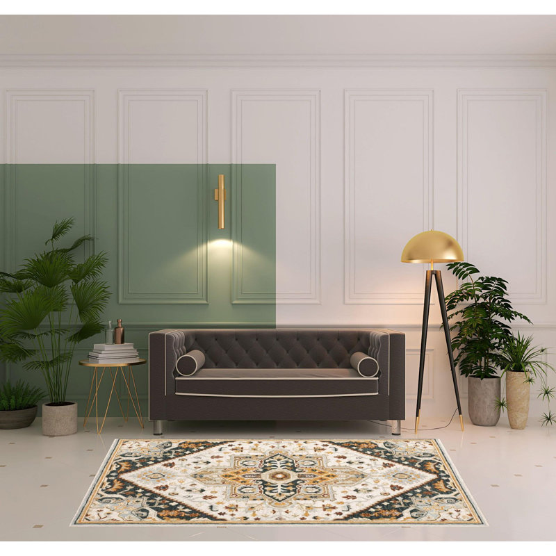 Eitelfritz Performance Wool Oriental Indoor Rug, Rectangle 10' x 13'