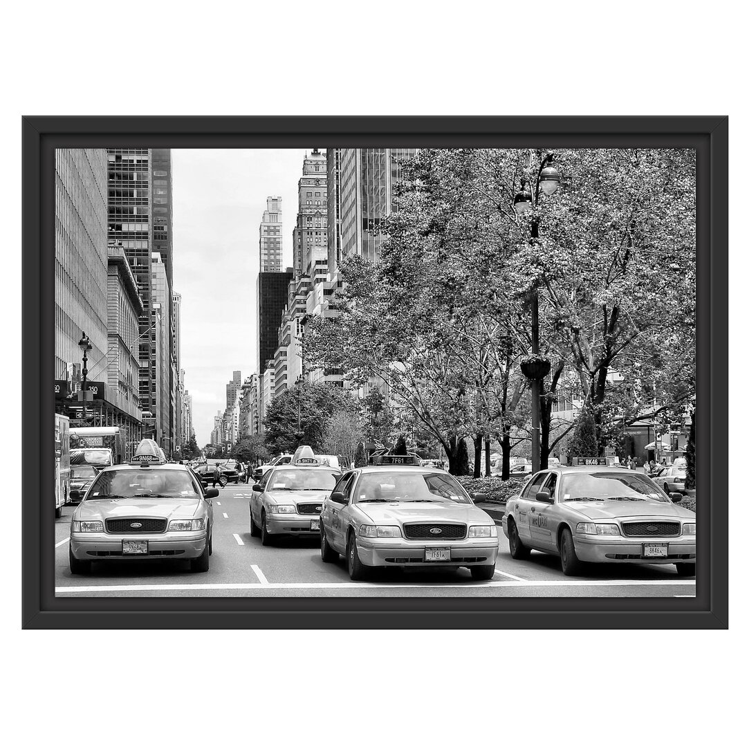 Gerahmtes Wandbild Taxis in New York