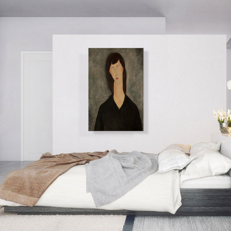 «Buste de femme» par Amedeo Modigliani, reproduction d'art sur toile tendue, H 40 po x l 26 po x P 1,5 po