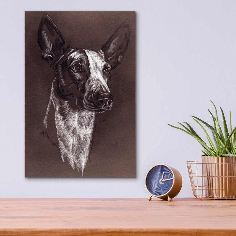 «Ibizan Hound» par Barbara Keith, impression sans cadre, H 16 po x l 12 po x P 0,13 po
