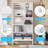 Duty Free-Standing Bookshelf Shelving Unit,White Display Case,70.8”