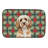 Cavapoo Christmas PoinsettIas Dish Drying Mat