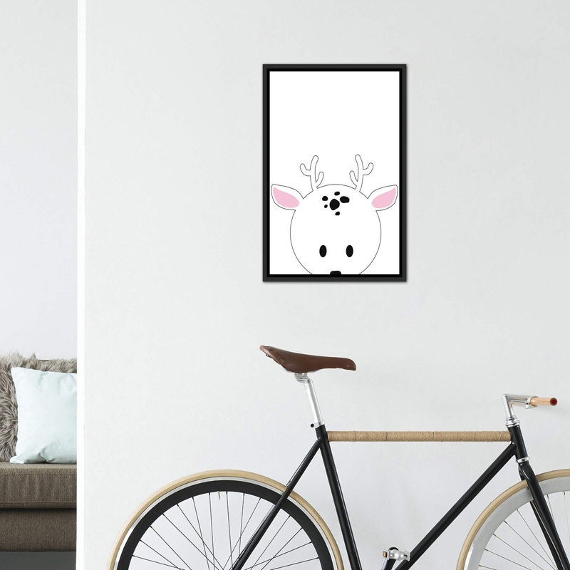 Art peekaboo i, H 26 po x l 18 po x P 1,5 po, Toile avec cadre noir
