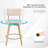 Della 26" Mid-Century Modern Linen Upholstered Swivel Counter Stools with Curved  Seat and Back-625485971