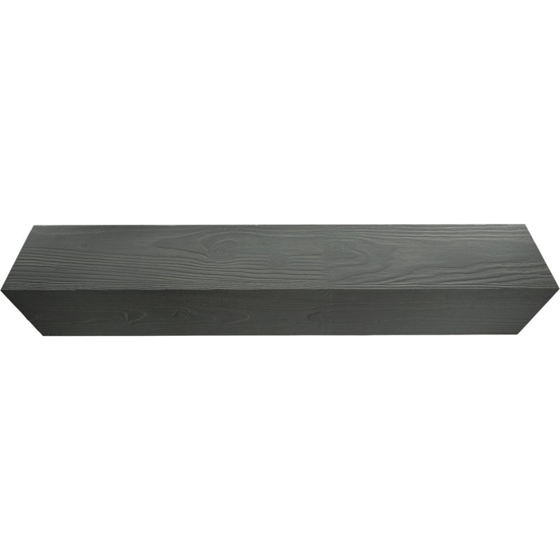Poutre de plafond à 3 côtés en faux bois Endurathane sablé (poutre en U), H 8 po x l 8 po, Ardoise, L 20 pi