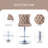 Swivel Upholstered Adjustable Height Counter Stool with Metal Frame-941610786-941610796