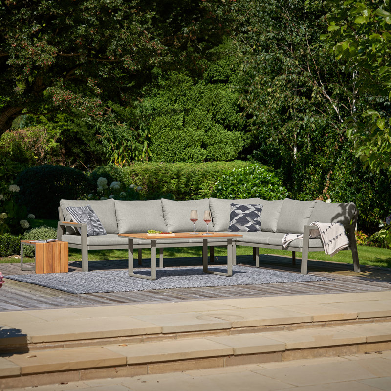 Bima Metal 6 - Person Seating Group with Cushions, Beige