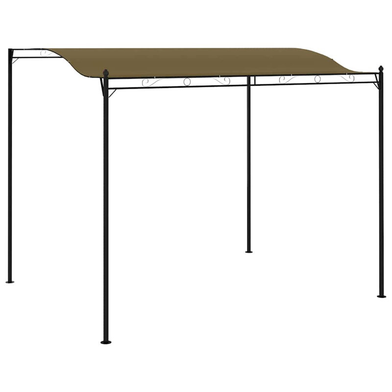 Ensemble de 2 abris d'extérieur durables en taupe et polyester