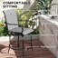 Tabourets de bar pivotants avec accoudoirs Outsunny-13459603