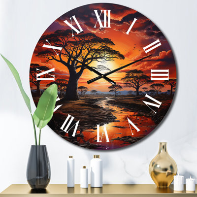 Horloge murale en métal