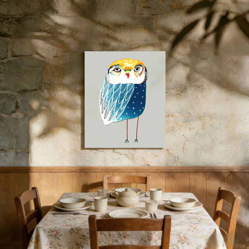 Art mural fantaisiste bleu fantaisiste, L 36 po x l 24 po